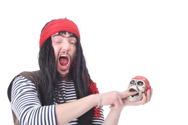 Actor playing pirate — Stock Photo, Image