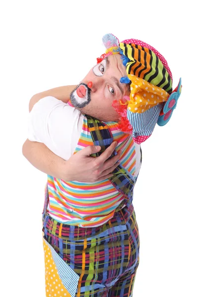 Актёр, играющий клоуна — стоковое фото