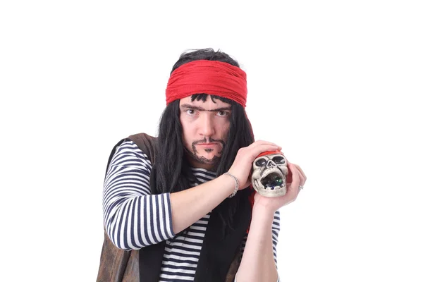 Actor haciendo de pirata — Foto de Stock