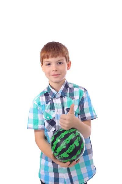 Rapaz com uma bola — Fotografia de Stock