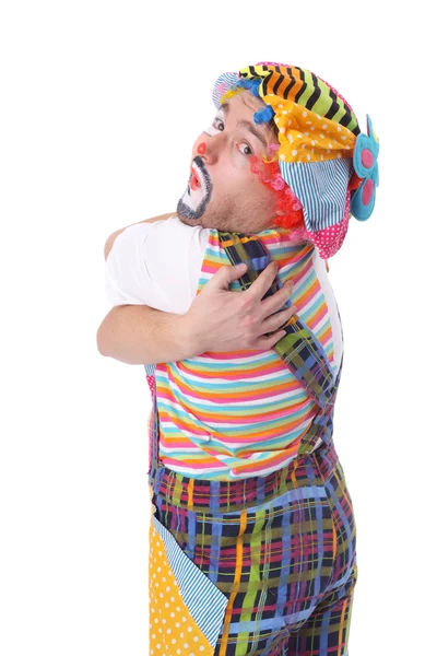 Симпатичный смешной клоун — стоковое фото