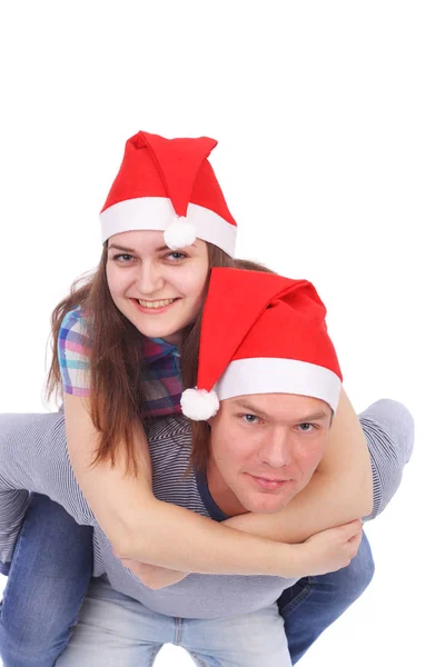 Santa Claus caps — Stockfoto