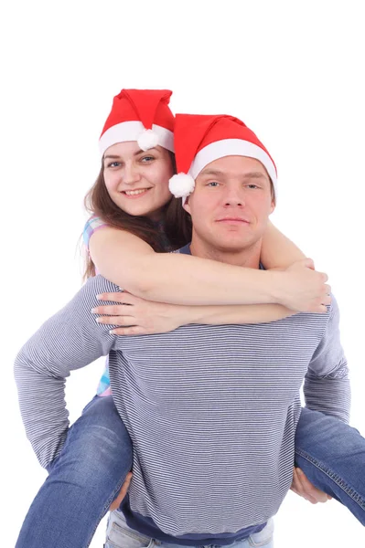 Santa Claus caps — Stockfoto