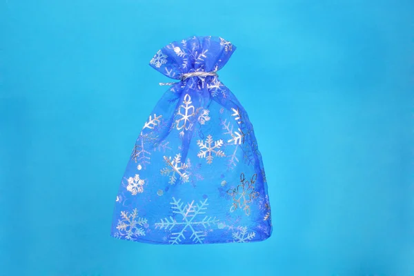 Gift blue bag — Stock Photo, Image