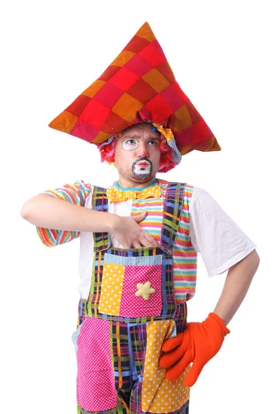 Niedliche Clown-Nahaufnahme — Stockfoto