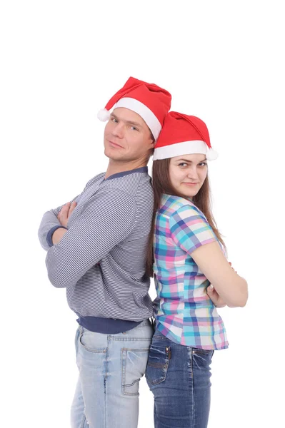 Weihnachtsmann-Paar — Stockfoto