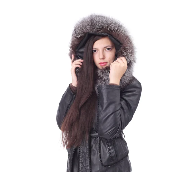 Meisje winter kleding dragen — Stockfoto