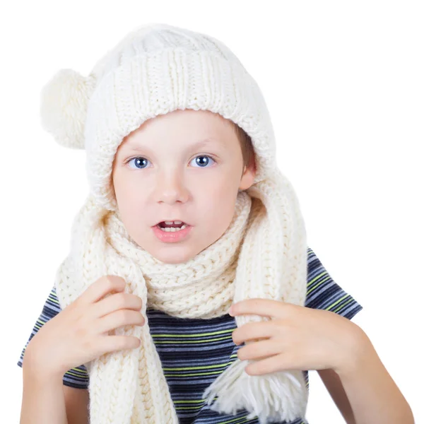 Niño en gorra caliente — Foto de Stock