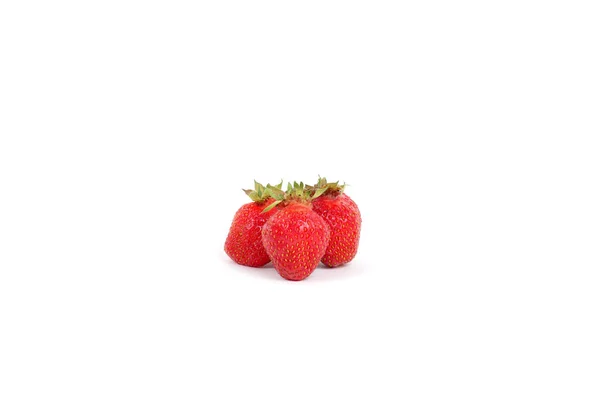 Strahlend Frische Erdbeeren Studioaufnahmen — Stockfoto