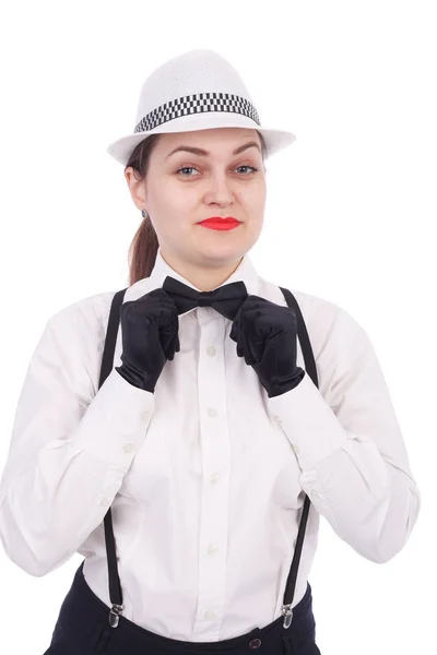 Czarno-białe mime — Zdjęcie stockowe