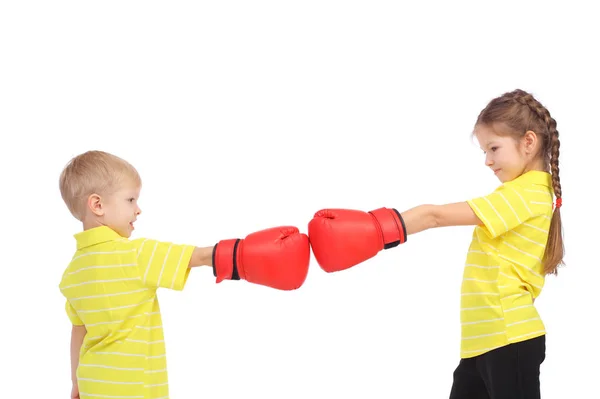 Kids boxing closeup — Stock Photo, Image