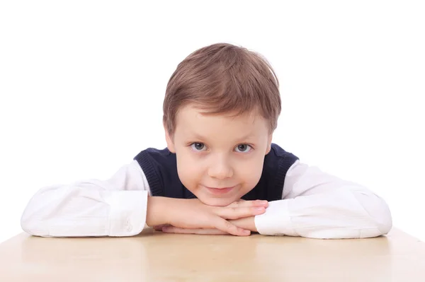 Skolan pojke närbild — Stockfoto