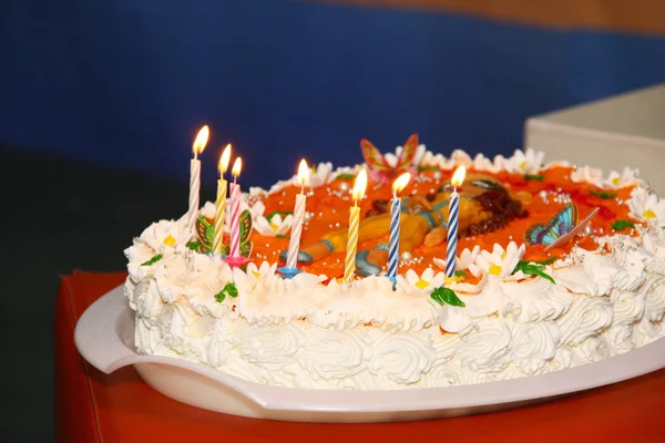 Születésnapi Torta Egy Gyereknek — Stock Fotó