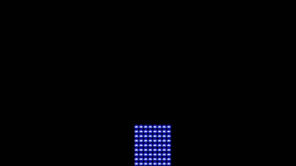 Blue Led Arrow Moving Black Screen — Stock Video