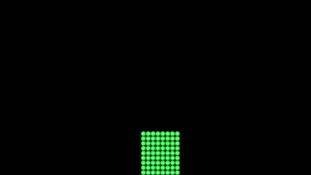 緑の鉛の矢印が黒い画面で下に移動 — ストック動画