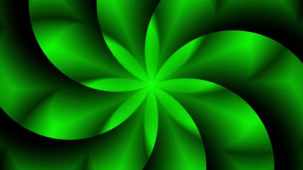 Green Abstract Shape Rotation Effect Animation — Stock Video