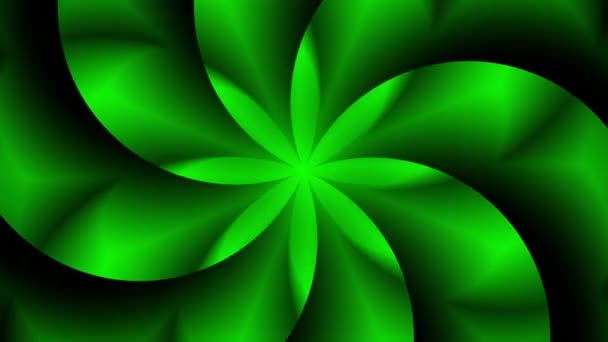Green abstract shape with rotation effect animation