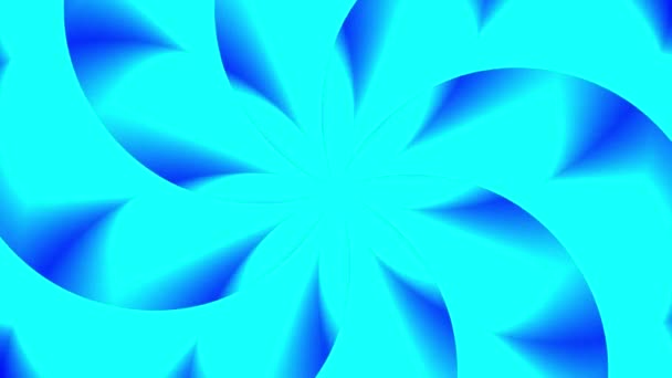 Modrý Abstraktní Tvar Animací Efektu Otáčení — Stock video