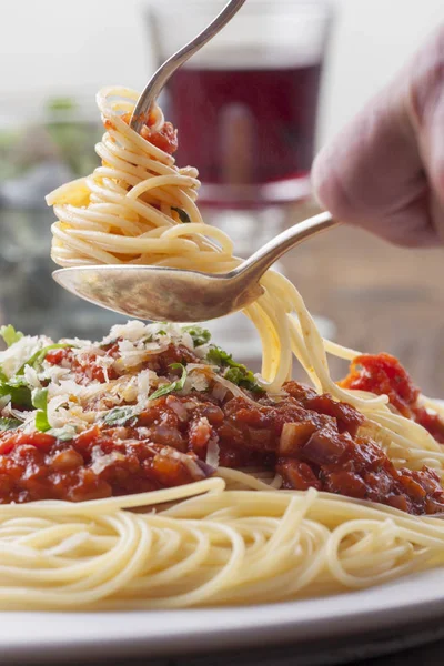 Closeup Spaghetti — Stock Photo, Image