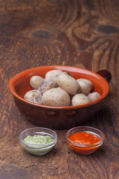 Typical Potatos Canary Islands Mojo — Stock Photo, Image