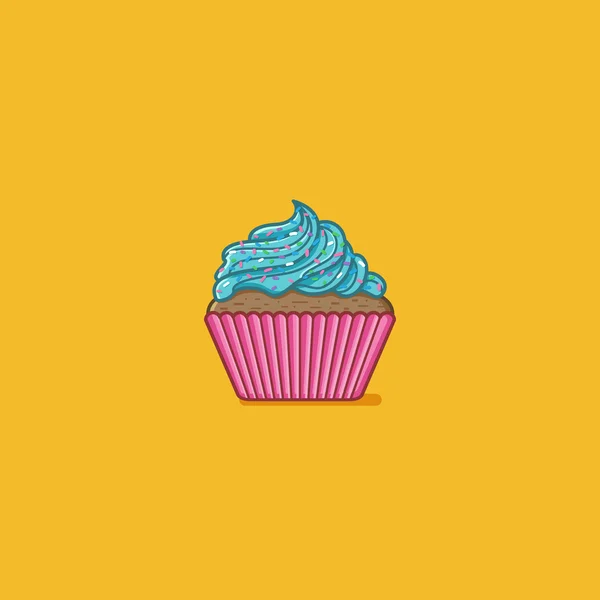 Sweet cupcake illustration — Stock Vector