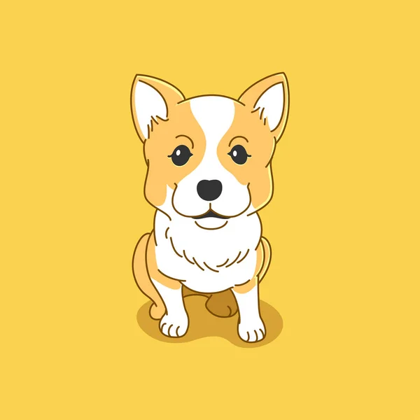 Cachorro Corgi — Vector de stock