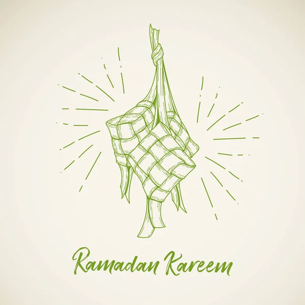 Ketupat Vector Ilustración Para Ramadhan Eid Fitri — Archivo Imágenes Vectoriales