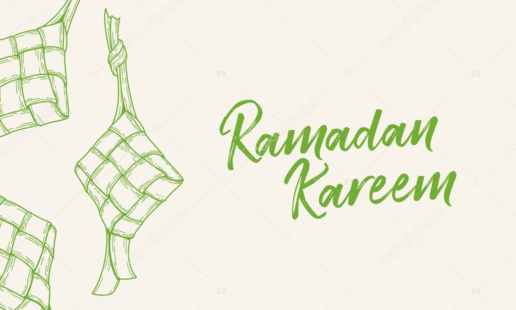 Ketupat vector illustration for ramadhan, eid al fitri