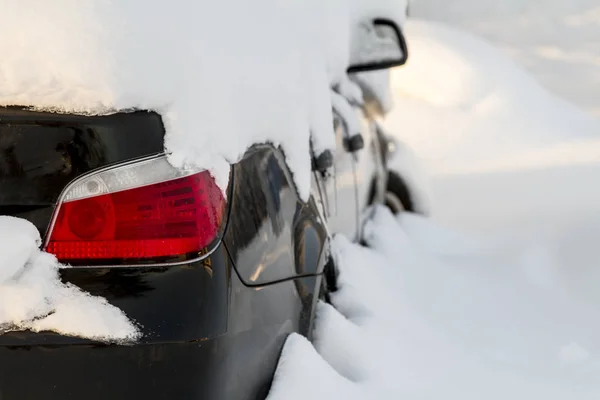 Автомобиль Покрытый Снегом Состоянии Двигаться Куда — стоковое фото