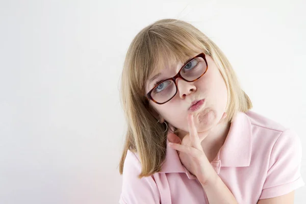 Young Girl Trying Figure Things Out — Stock Photo, Image