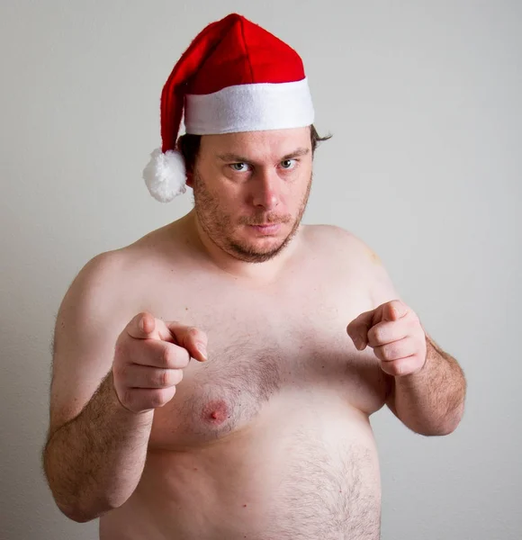 Jesteś Podniósł Tłuszcz Sexy Santa — Zdjęcie stockowe