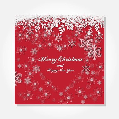 Noel ve yeni yıl aşık arka plan ile kar düşmek