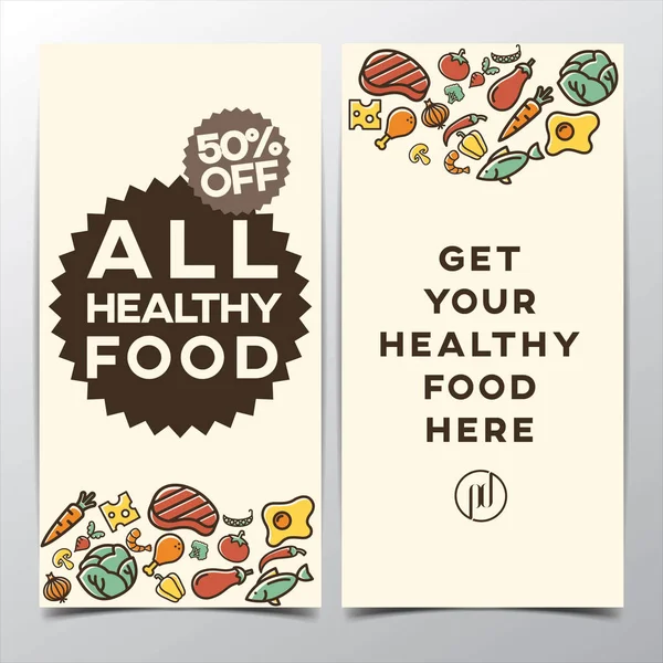 Healthy Food XBanner — Stock Vector