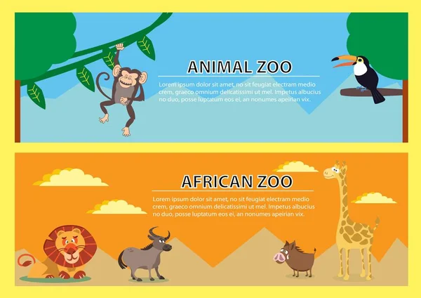 ZOO DE ÁFRICA ANIMAL — Vector de stock