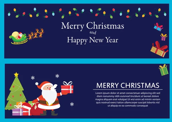 Niebieski transparent Boże Narodzenie — Wektor stockowy