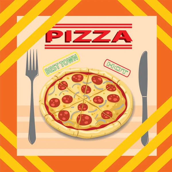 Diseño de banner de pizza — Archivo Imágenes Vectoriales