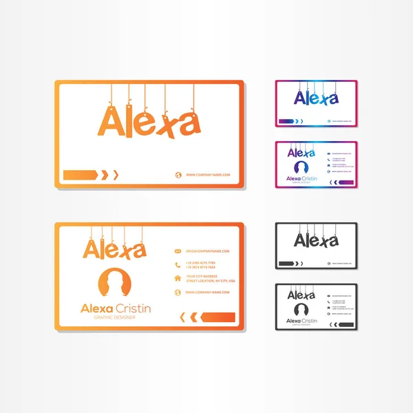 Hermoso y moderno diseño de tarjetas de identificación . — Vector de stock