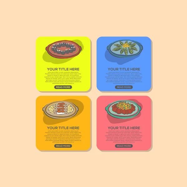 Deliciosa pancarta de comida coreana dibujada a mano . — Vector de stock