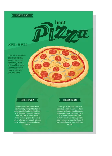 Najlepsza Pizza plakat — Wektor stockowy