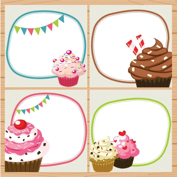 Infographic Cupcake samling — Stock vektor