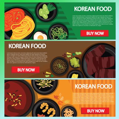 Kore yemeği banner Web sitesi online satın alma