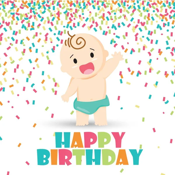 Χαρούμενα γενέθλια μωρό φόντο — Διανυσματικό Αρχείο