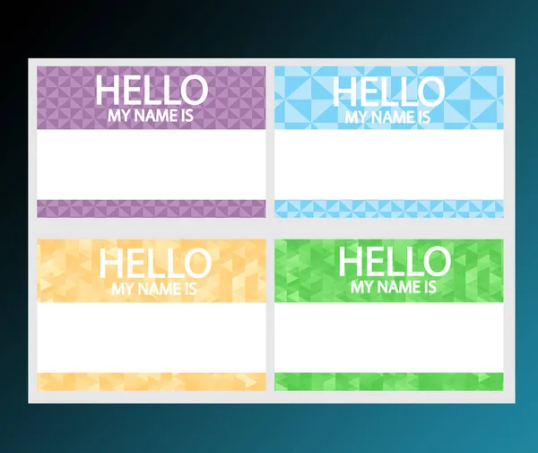 Hello My Name is card — стоковый вектор