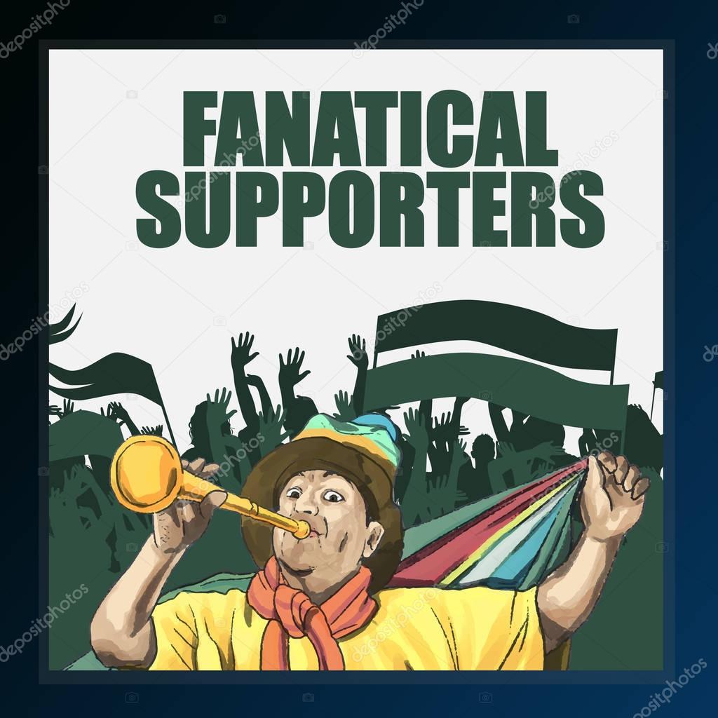 FANATICAL SUPORTERS DESIGN TEMPLATE POSTER