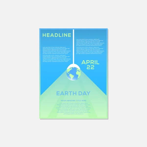 Plakat zum Tag der Erde — Stockvektor