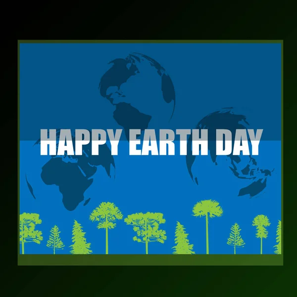 Plakat zum Tag der glücklichen Erde — Stockvektor