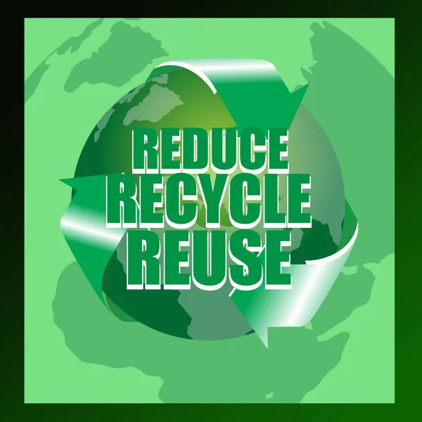 Σώσει τη γη με την αφίσα έννοια ανακύκλωσης — Διανυσματικό Αρχείο