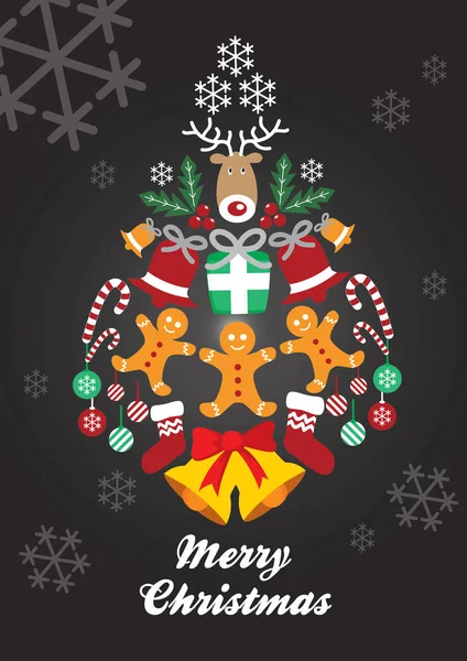 Икона оформления рождественской елки — стоковый вектор
