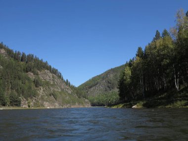 Irkut Nehri, Sayan Dağları, Sibirya, Rusya, Sibirya manzaralar