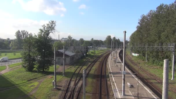Yaz Kış Zaman Tren Istasyonu Yaz Kış Saati Değişir Saint — Stok video